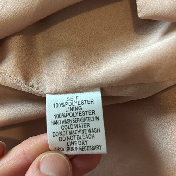 NWT Cotton Candy LA Blush Pink Silky Wrap Asymmetrical Strappy Dress Size Small - Picture 5 of 9